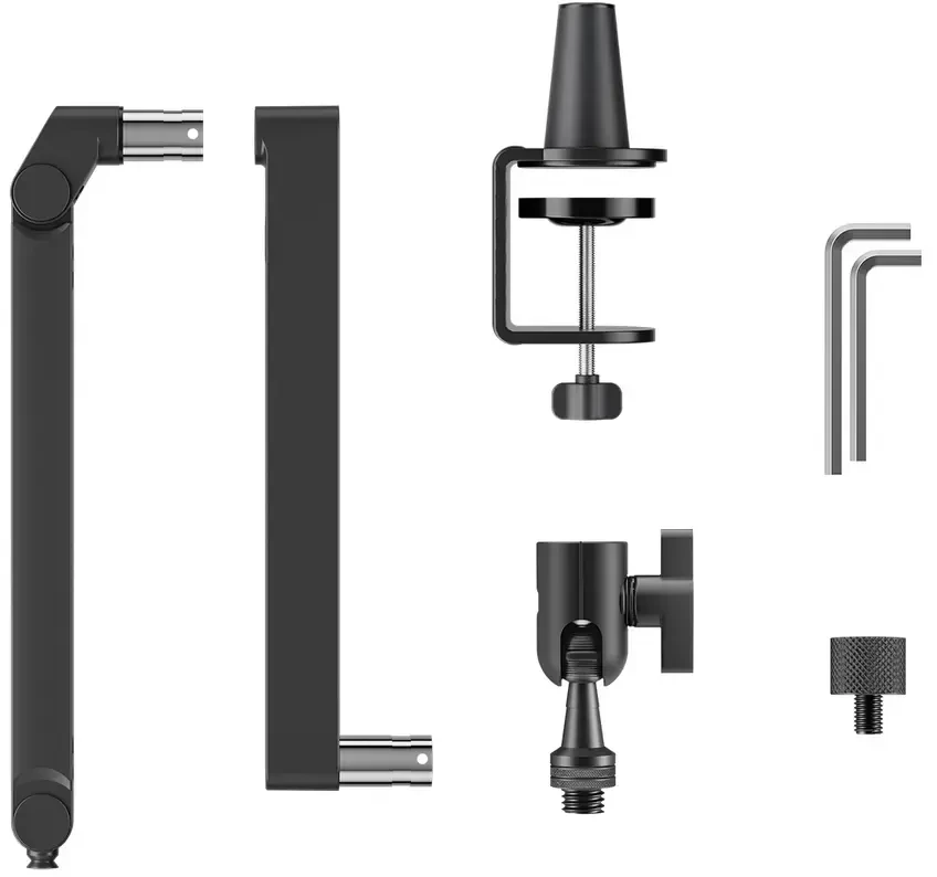 BOYA MIC ARM LP žemo profilio mikrofono laikiklis su spaustuku - juodas