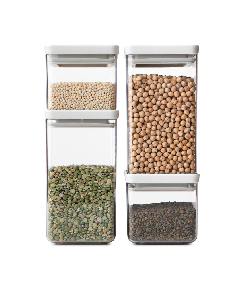 4x1 Brabantia TASTY+ Square Canister šviesiai pilka