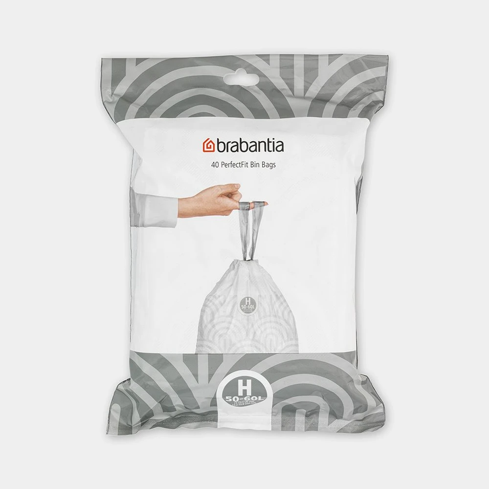 Brabantia Šiukšlių maišeliai H 50-60 l (dalytuve 40 maišelių)
