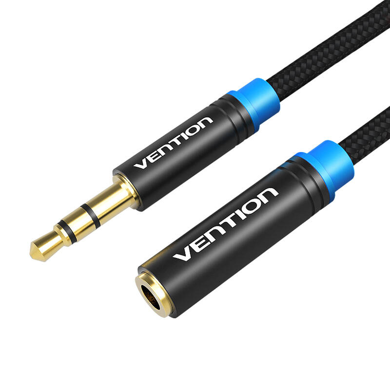 Vention Pintas 3.5 mm garso ilgintuvas 1.5 m ventiliacija VAB-B06-B150-M juoda