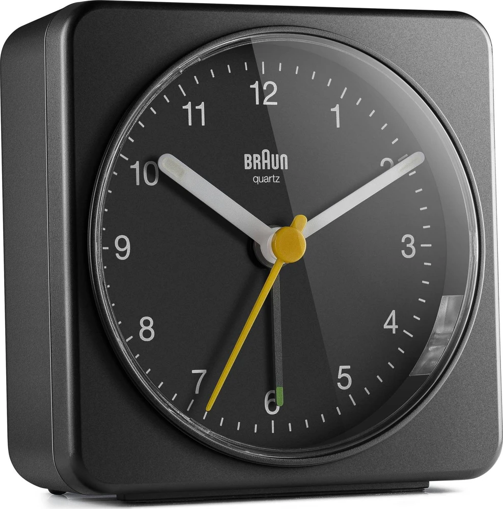Braun BC 03 B kvarcinis žadintuvas analoginis juodas