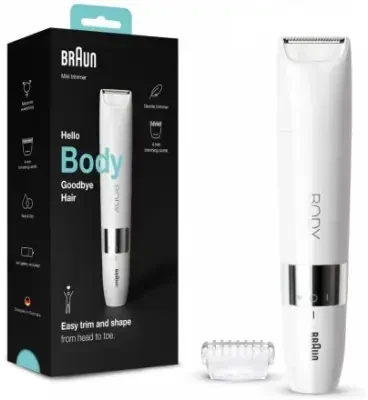 Braun BS1000 kompaktiškas kūno plaukų trimeris BODY