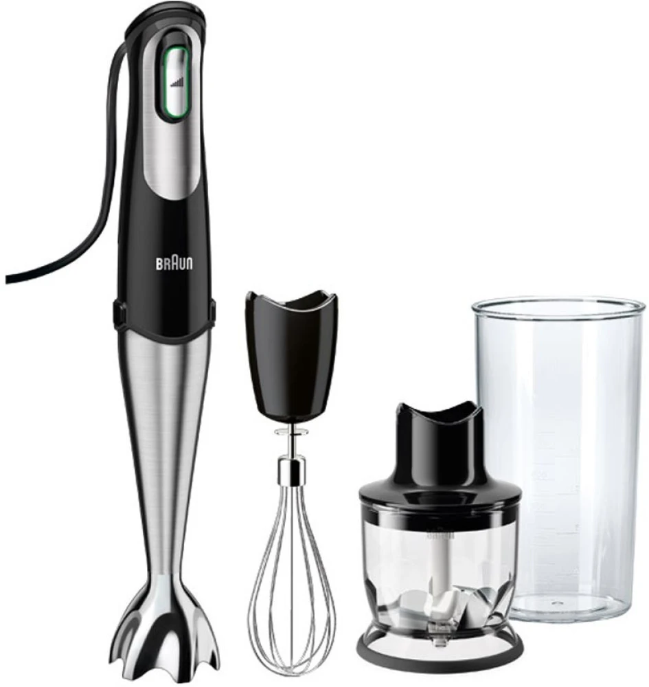 Braun MQ 7025X 0,6 L Panardinamas maišytuvas Juoda, Nerūdijančiojo plieno 1000 W