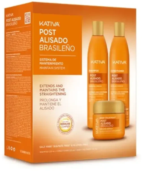 „Kativa Post Brazilian Tiesinimo Rinkinys“ 2 vnt., 225 ml +, 150 ml