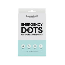 Breakoutaid „Breakout + Aid“ pleistrai jautriai, į spuogus linkusiai odai. Emergency Dots 72 vnt.