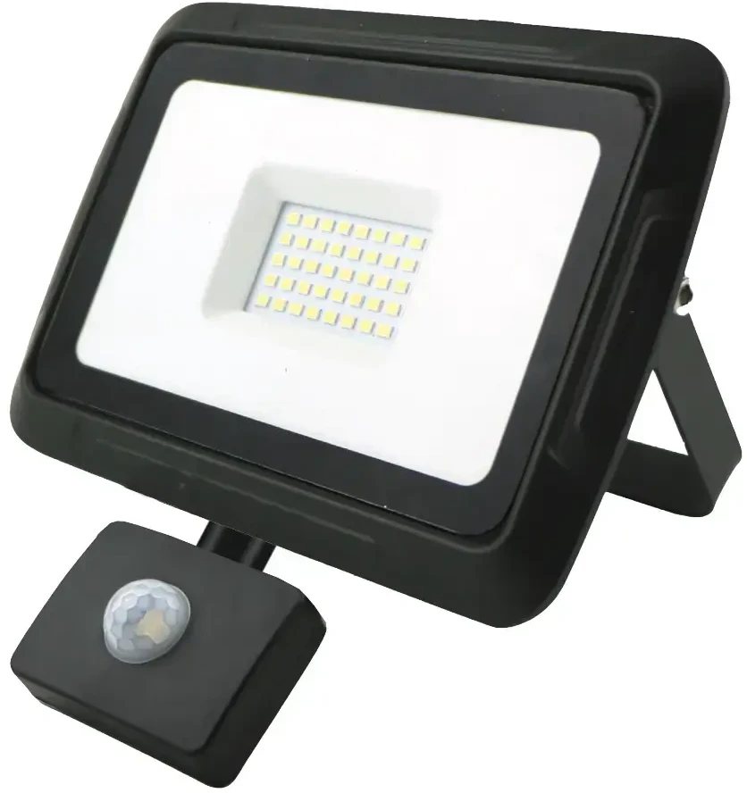 BREMEN LED prožektorius su judesio davikliu 30W, 4000K, IP65, 80lm/W Eurolight