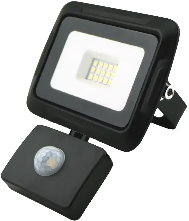 BREMEN LED prožektorius su judesio davikliu 10W, 4000K, IP65, 80lm/W Eurolight