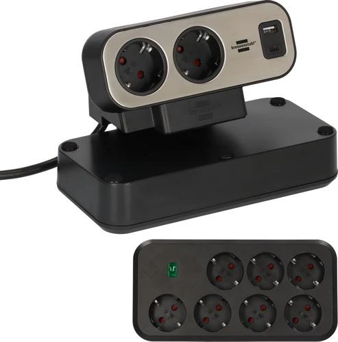 Brennenstuhl TSL stiliaus dvipusis 7+2 USB TSS
