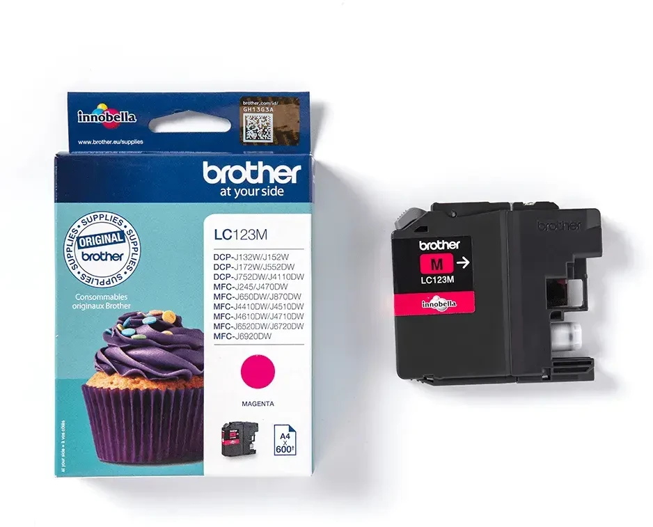 Brother LC123M | Rašalo kasetė | Magenta