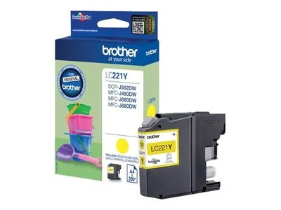Brother LC-221Y rašalo kasetė Originalus Geltona 1 vnt