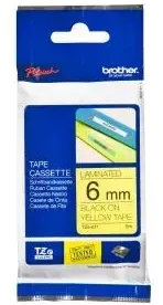 Brother | TZe-611 Laminated Tape | Juodas on Geltona | TZe | 8 m | 6 cm