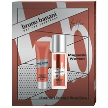 Rinkinys Bruno Banani Magnetic Woman: dezodorantas, 75 ml + dušo gelis, 50 ml
