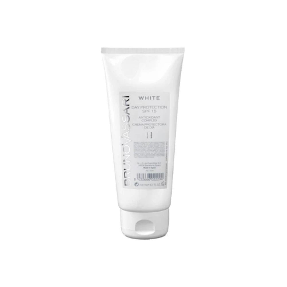 Bruno Vassari Baltas Apsauga nuo saulės Day Kreminis For Face SPF 15, 200 ml