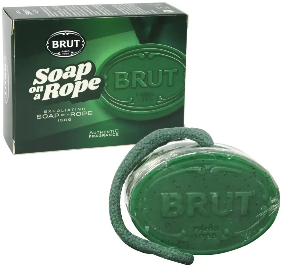 Šveičiamasis muilo gabalėlis „Brut Soap On A Rope“, 150 g