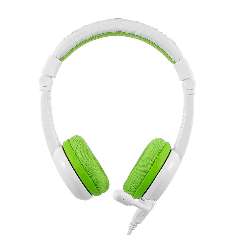 Buddyphones Ausinės vaikams 3+ 85dB su mikrofonu School+, žalia