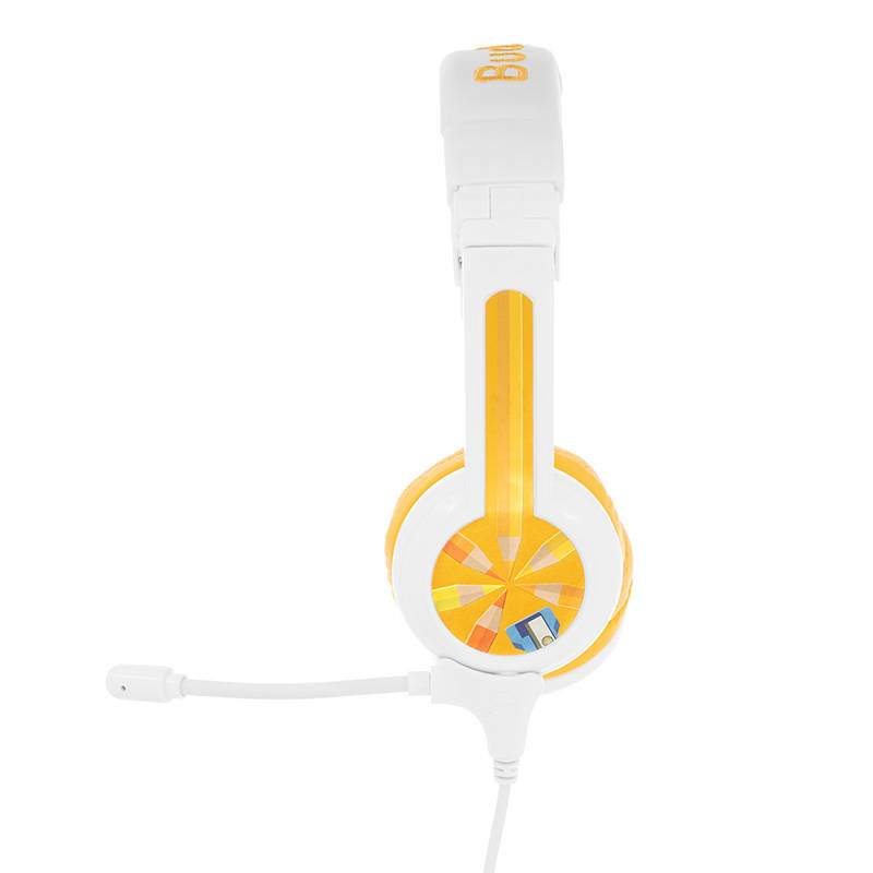 Laidinės ausinės vaikams BuddyPhones School+ geltonos spalvos