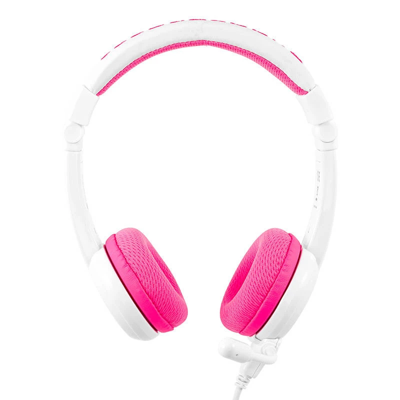 Laidinės ausinės vaikams BuddyPhones School+ rožinės spalvos