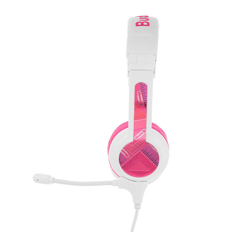 Laidinės ausinės vaikams BuddyPhones School+ rožinės spalvos