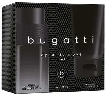Bugatti Dynamic Move Juodas rinkinys vyrams (EDT, 100 ml + dušo želė, 200 ml)