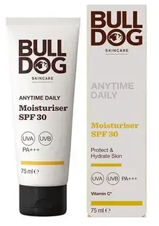 „Bulldog“ drėkinamasis veido kremas SPF 30, kasdienis drėkinimas, 75 ml