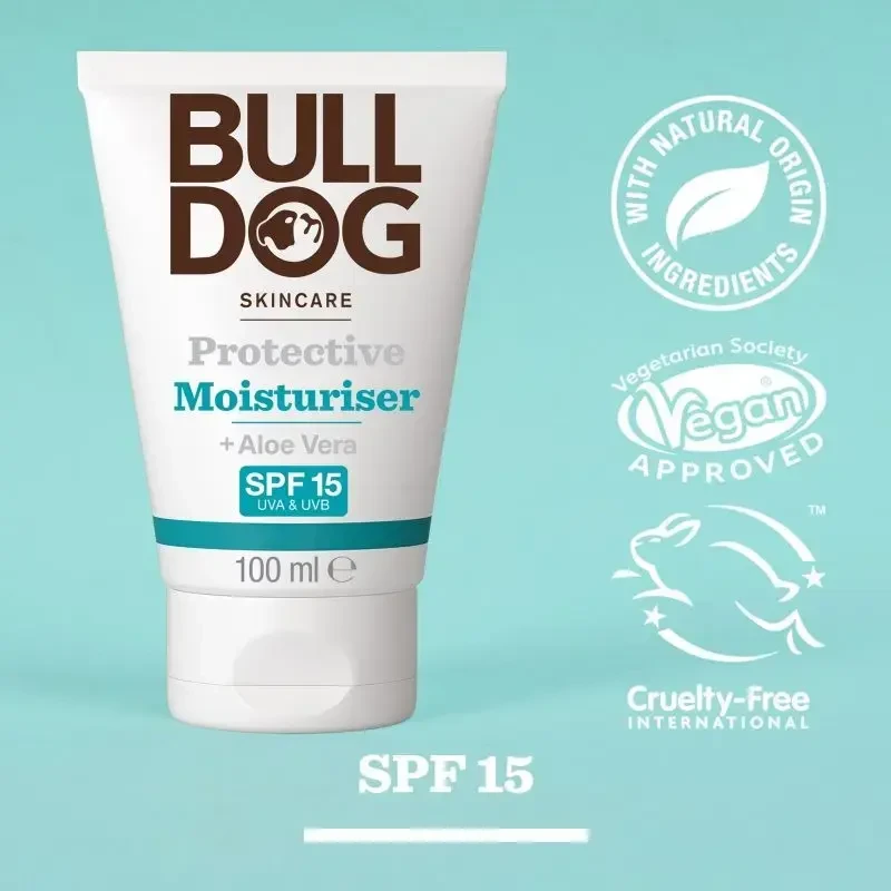 Bulldog Drėkinamasis veido kremas SPF 15 (apsauginis drėkiklis) 100 ml