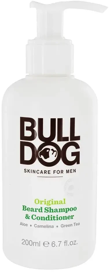 Bulldog 2-in-1 Beard Šampūnas ir kondicionierius normaliai odai Original (Beard Šampūnas & Conditioner), 200 ml