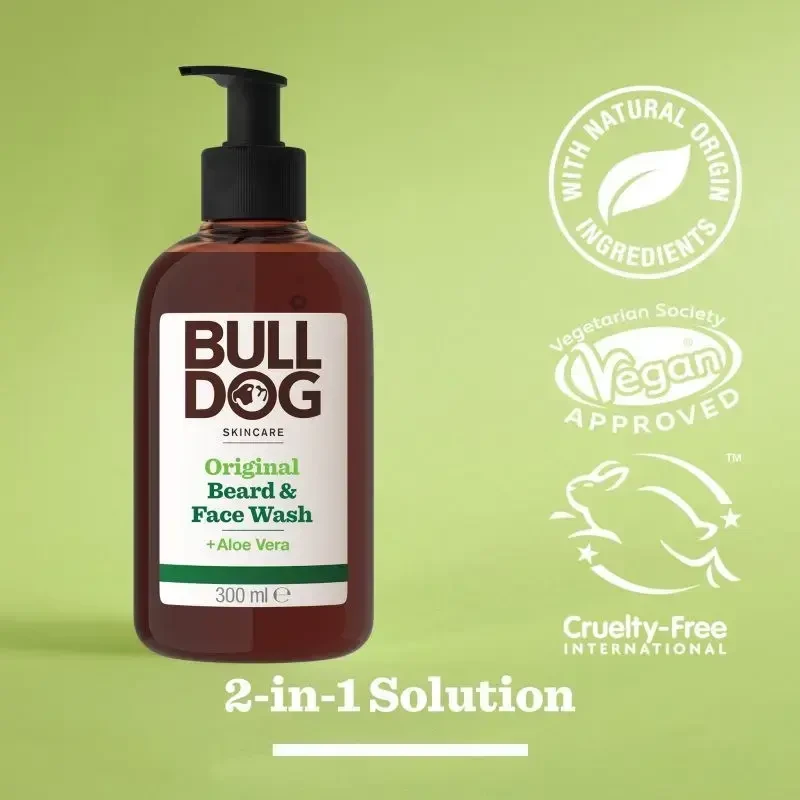 Bulldog Original Barzdos ir veido prausiklis 2in1, 300 ml