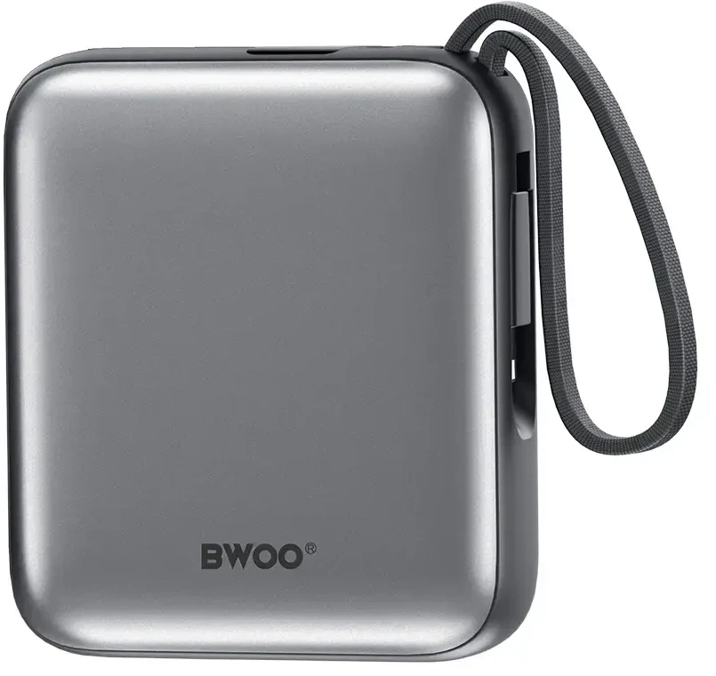 BWOO P74 Power Bank | 10,000 mAh | 22.5W | USB-C, Lightning | juodas