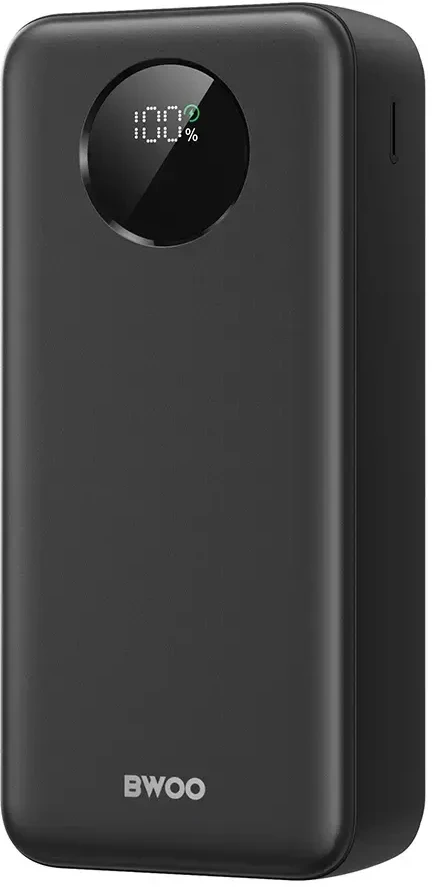 Išorinė baterija POWER BANK Bwoo (BO-P64) 30000mAh (2xUSB; 1xUSB-C; 22,5W) juoda