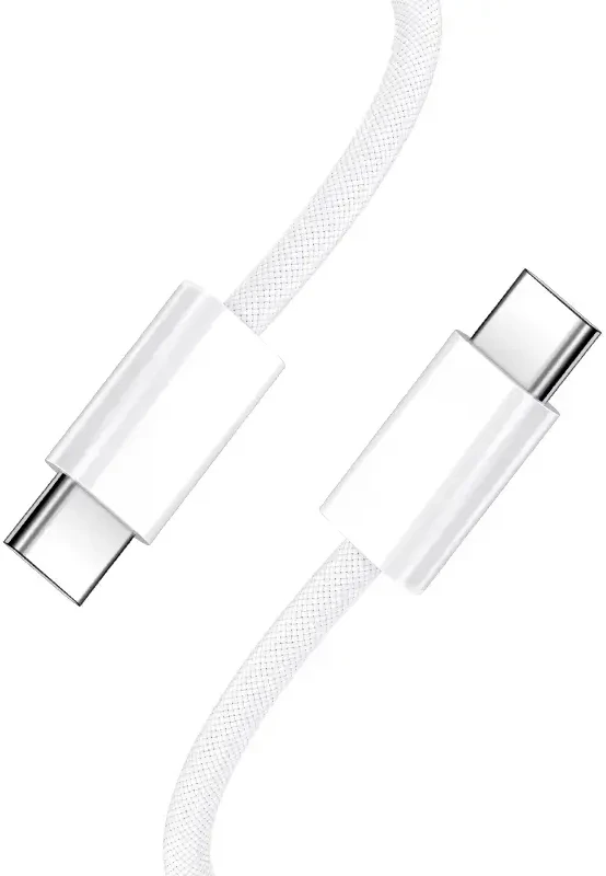 BWOO Kabelis USB-C - USB-C 2m 60W baltas