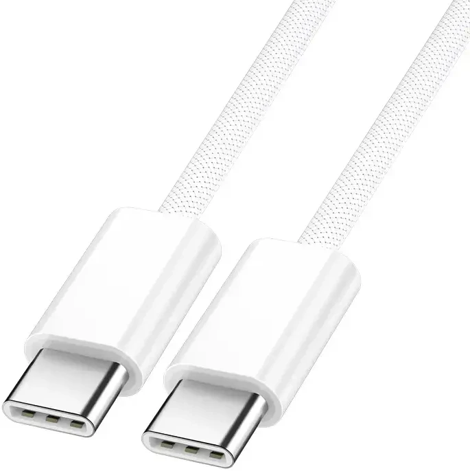 BWOO Kabelis USB-C - USB-C 2m 60W baltas