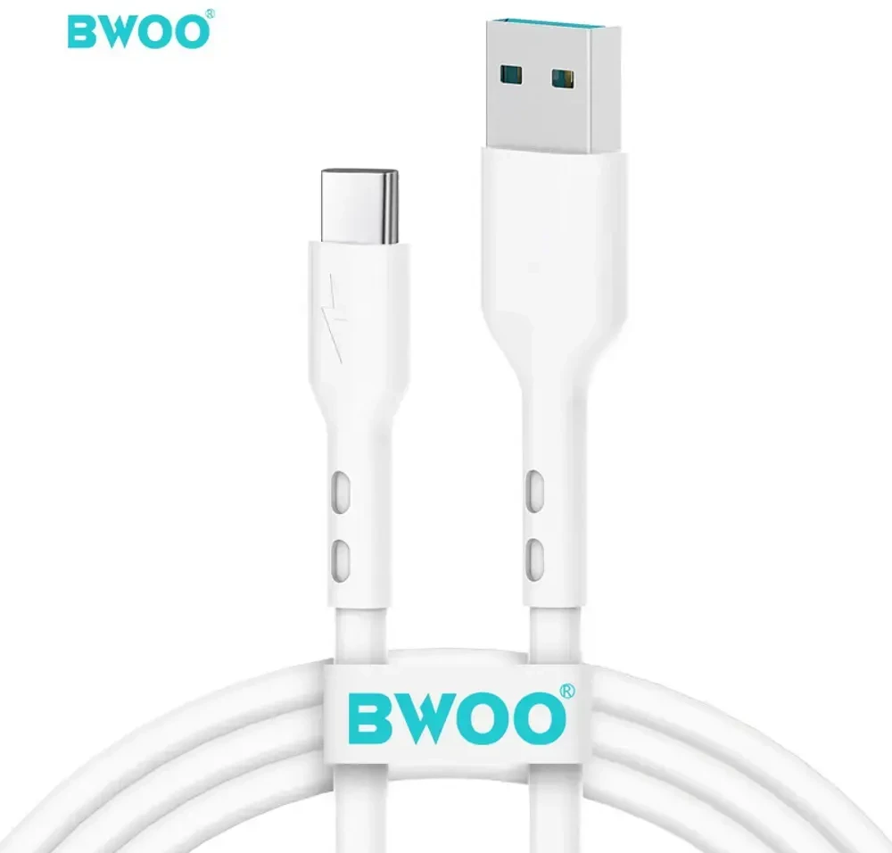 BWOO 3A kabelis BO-X172C USB-A į USB-C 1 m, baltas