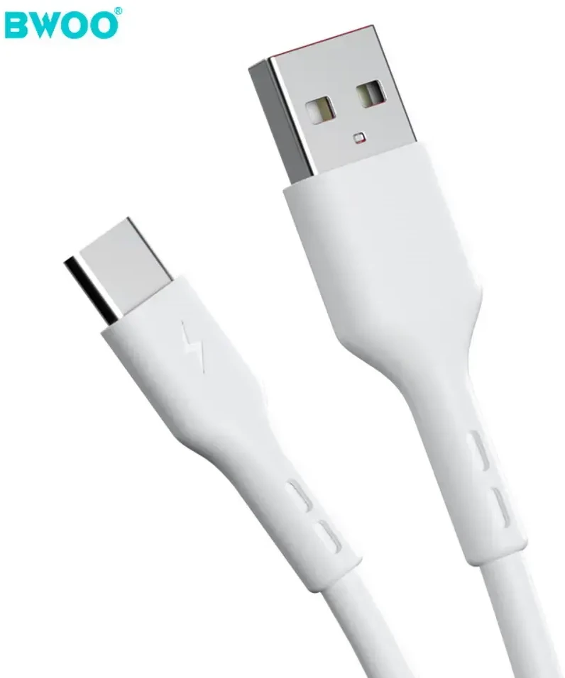 BWOO 3A kabelis BO-X172C USB-A į USB-C 1 m, baltas