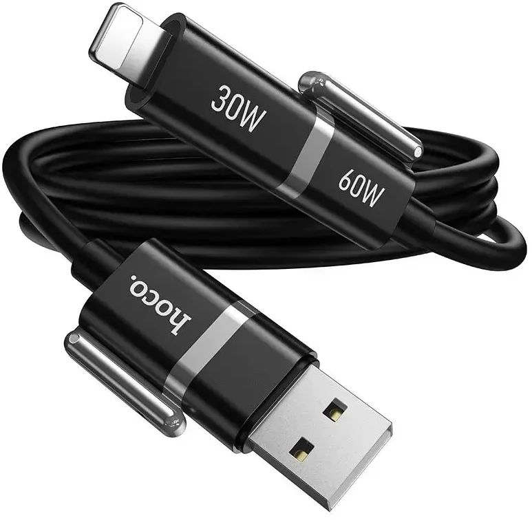 Kabelis 4w1 USB A/USB C į USB C/Lightning Hoco 3A 60W 1,2 m U155 juodas