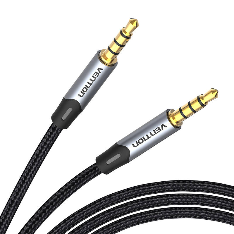 Vention TRRS 3.5mm AUX kabelis BAQHF 1m - pilka