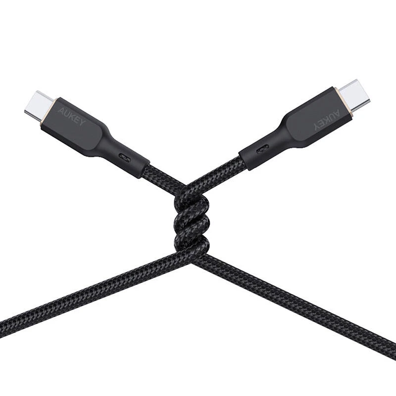 Kabelis Aukey CB-KCC101 USB-C į USB-C 1m (juodas)
