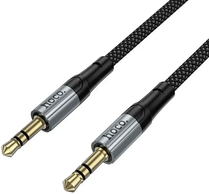 Kabelis AUX lizdas 3,5 mm į 3,5 mm lizdą Hoco 1,5 m UPA33 juodas