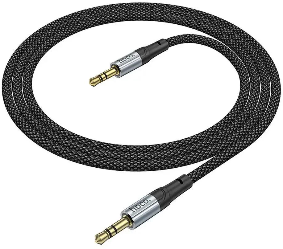 Kabelis AUX lizdas 3,5 mm į 3,5 mm lizdą Hoco 1 m UPA26 juodas