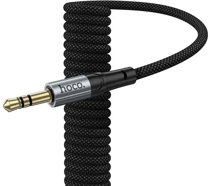 Kabelis AUX lizdas 3,5 mm į 3,5 mm lizdą Hoco 1,5 m UPA33 juodas