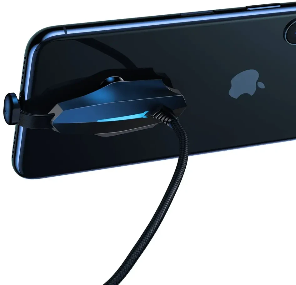Kabelis USB A - IP Lightning 1.2m su laikikliu prilimpančiu prie telefono, su nailoniniu šarvu juodas BASEUS