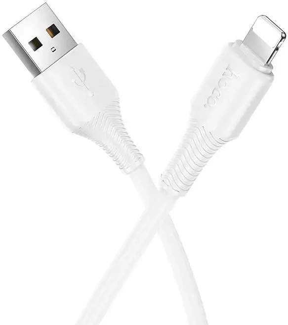 USB A tipo į „Lightning“ tipo maitinimas Hoco 2,4A, 1 m, X120, baltas