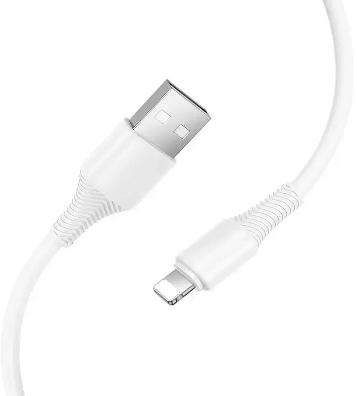 USB A tipo į „Lightning“ tipo maitinimas Hoco 2,4A, 1 m, X120, baltas