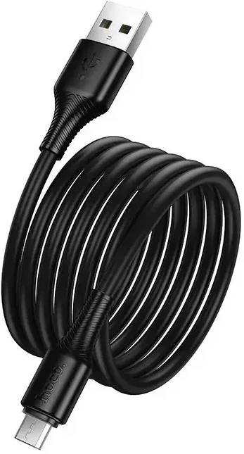 Cable USB A to Micro USB Hoco 2,4A 1 m X120 juodas