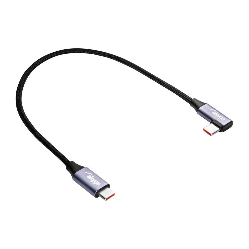 AKYGA Cable USB AK-USB-53 USB type C m / USB type C m Angle ver. 2.0 60W 0.3m