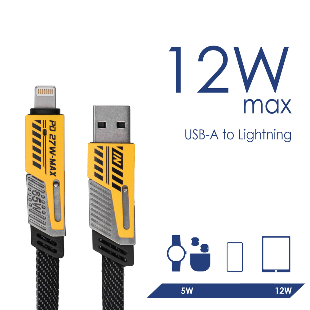 AKYGA Cable USB AK-USB-57 USB A m + USB type C m / USB type C m + Lightning m ver.2.0 65W 1m
