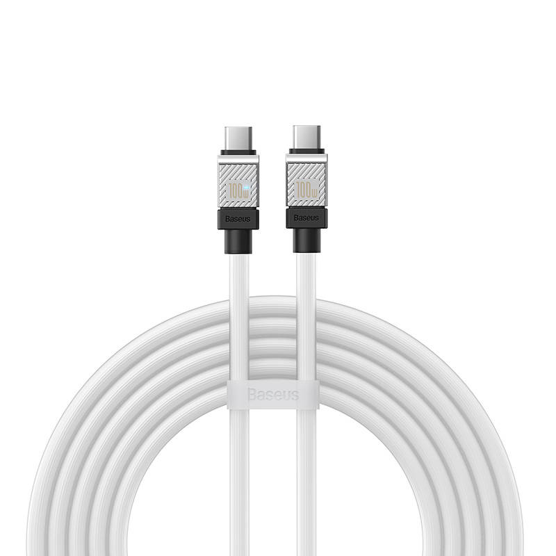 USB-C laidas su USB-C Baseus CoolPlay 100W 2m (baltas)