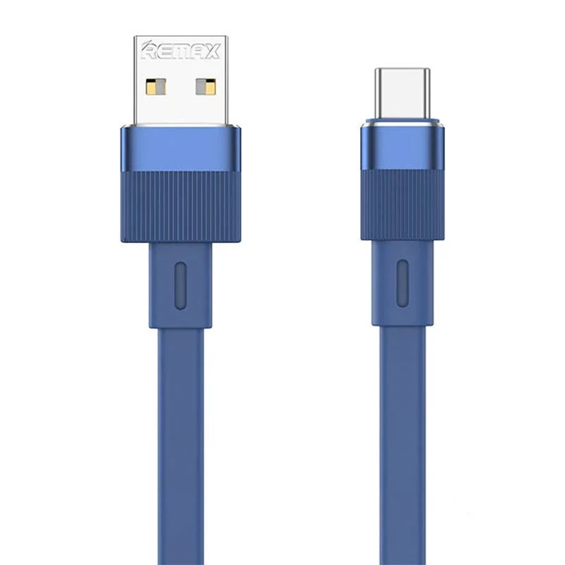 Kabelis USB-C Remax Flushing, 2.4A, 1m (mėlynas)