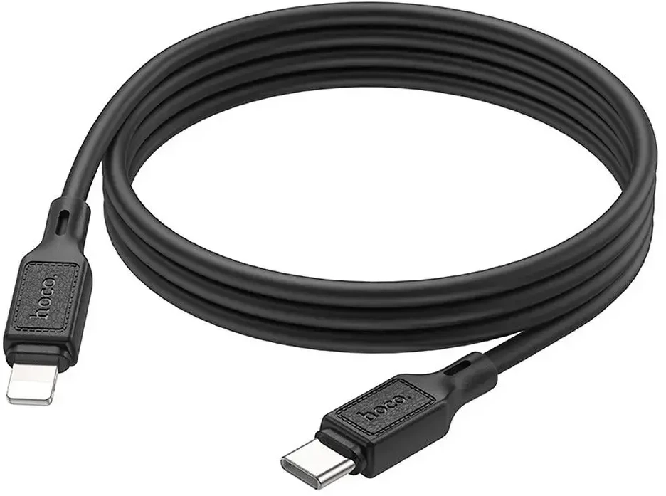 Cable USB C to Lightning Hoco PD 20W 1 m X90 juodas