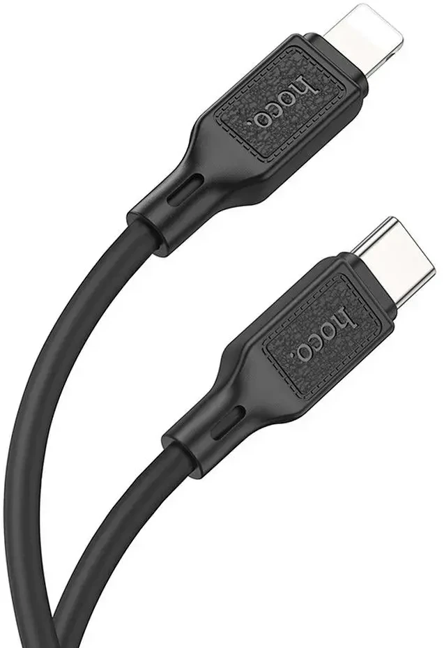 Cable USB C to Lightning Hoco PD 20W 1 m X90 juodas