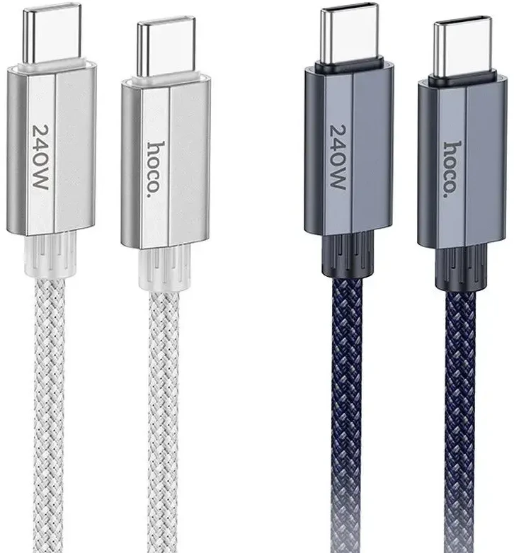 USB C į USB C laidas Hoco QC3.0 PD 5A 240W 1,8 m U134 tamsi mėlynas